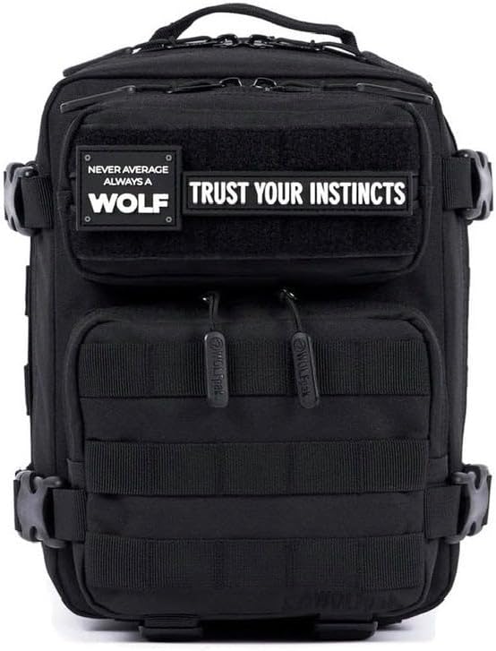 WOLFpak 9L Mini Tactical Backpack (Alpha Black) | Compact, Small Everyday Carry Bag for Gym, School, Travel | Durable, Water-Resistant Daypack with Molle System and Patch Panel
