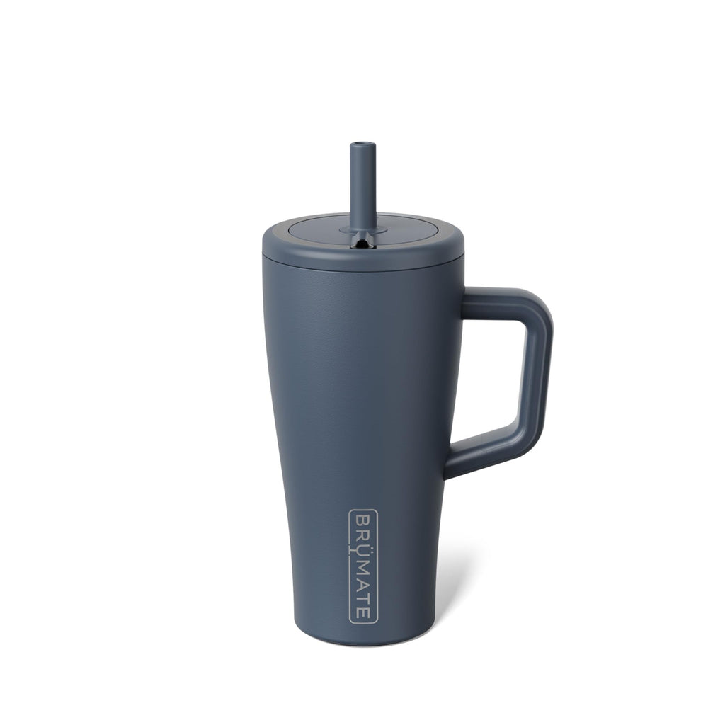 BrüMate Era 40 oz Tumbler with Handle and Straw | 100% Leakproof Insulated Water Bottle Tumbler with Lid and Flexible SoftSip Straw | Made of Stainless Steel | Cup Holder Friendly | 40oz (Dark Aura)