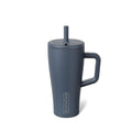 BrüMate Era 40 oz Tumbler with Handle and Straw | 100% Leakproof Insulated Water Bottle Tumbler with Lid and Flexible SoftSip Straw | Made of Stainless Steel | Cup Holder Friendly | 40oz (Dark Aura)