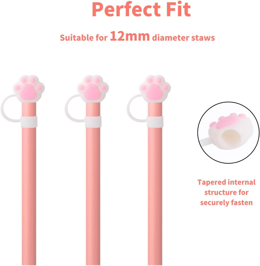 Straw Compatible With Brumate 30oz & 40oz, Adjustable Silicone Era Straw Cover, 6PCS Colorful Straws (Star)
