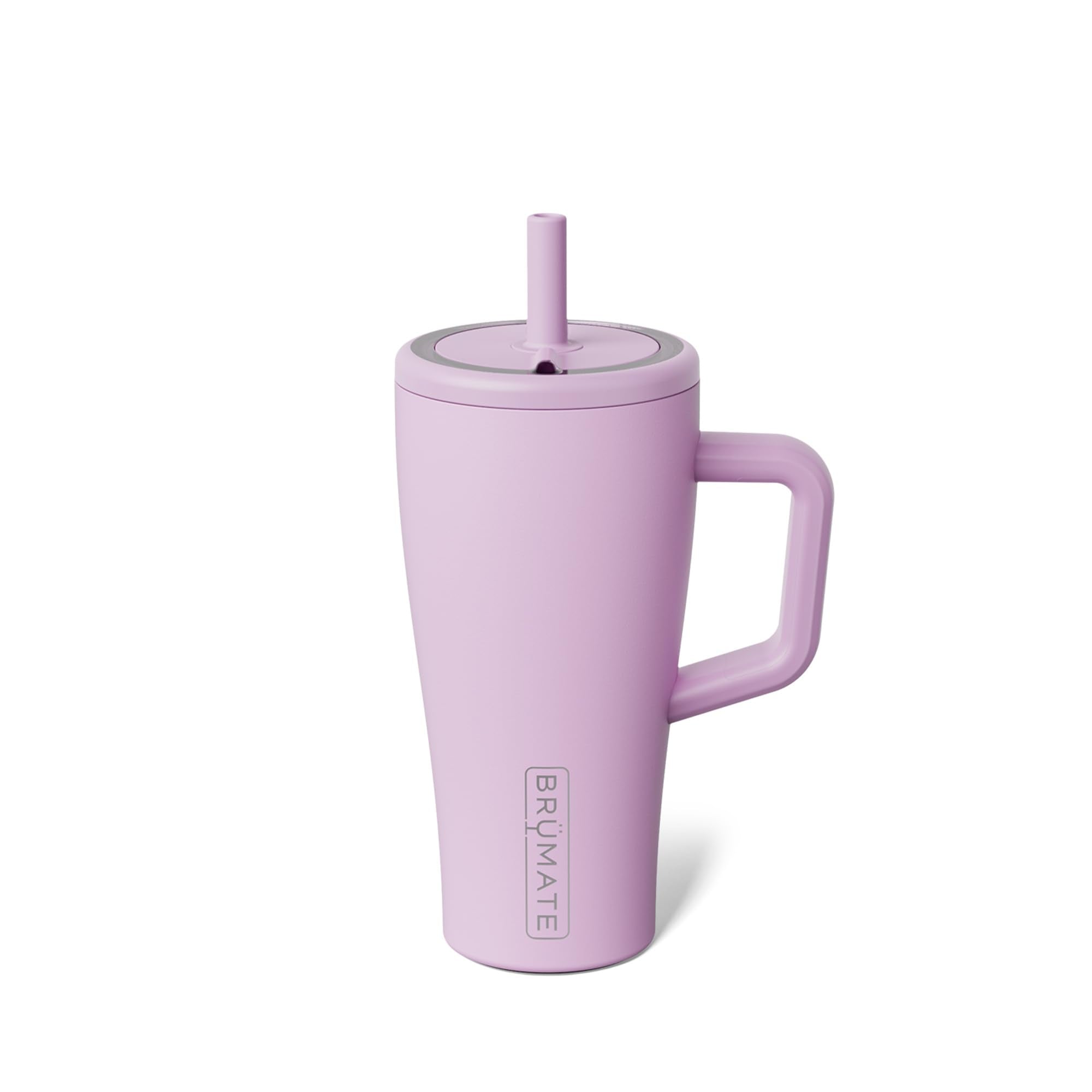 BrüMate Era 40 oz Tumbler with Handle and Straw | 100% Leakproof Insulated Water Bottle Tumbler with Lid and Flexible SoftSip Straw | Made of Stainless Steel | Cup Holder Friendly | 40oz (Dark Aura)