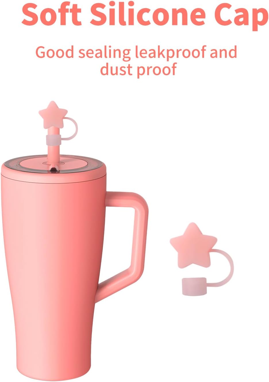 Straw Compatible With Brumate 30oz & 40oz, Adjustable Silicone Era Straw Cover, 6PCS Colorful Straws (Star)