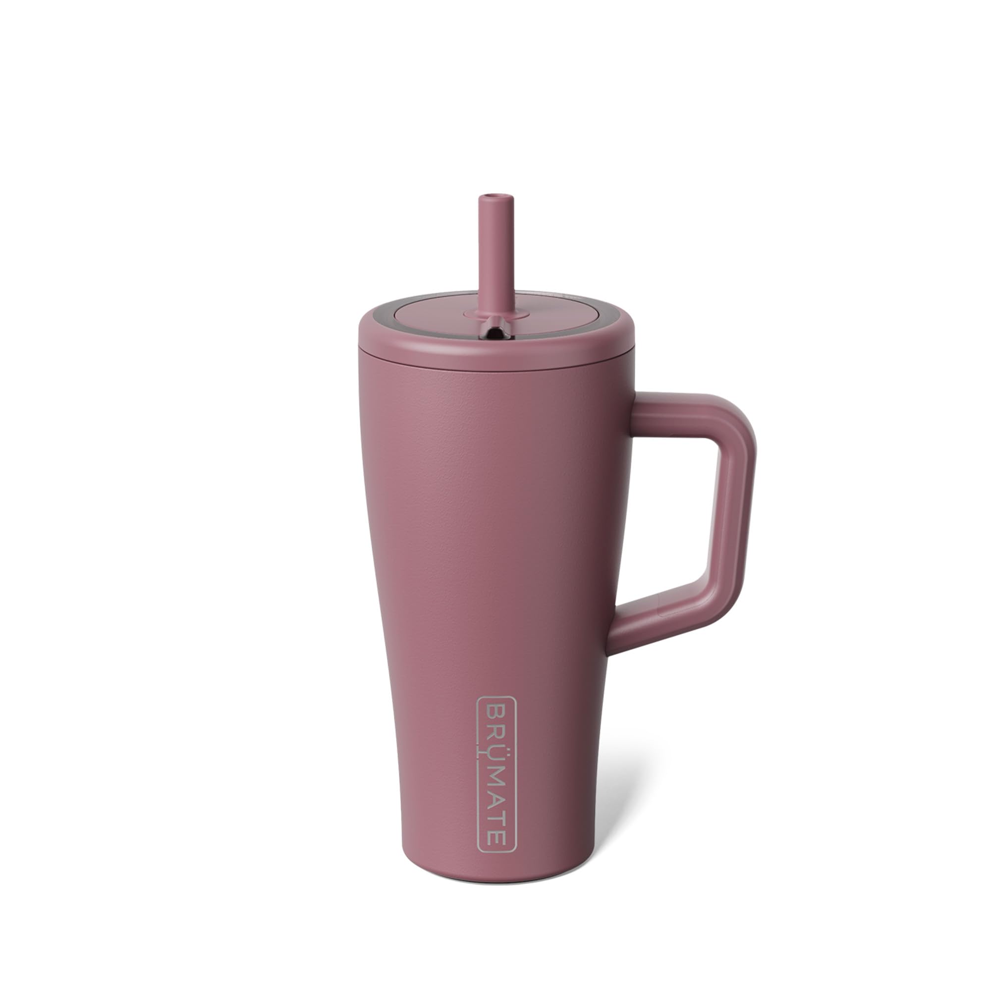 BrüMate Era 40 oz Tumbler with Handle and Straw | 100% Leakproof Insulated Water Bottle Tumbler with Lid and Flexible SoftSip Straw | Made of Stainless Steel | Cup Holder Friendly | 40oz (Dark Aura)