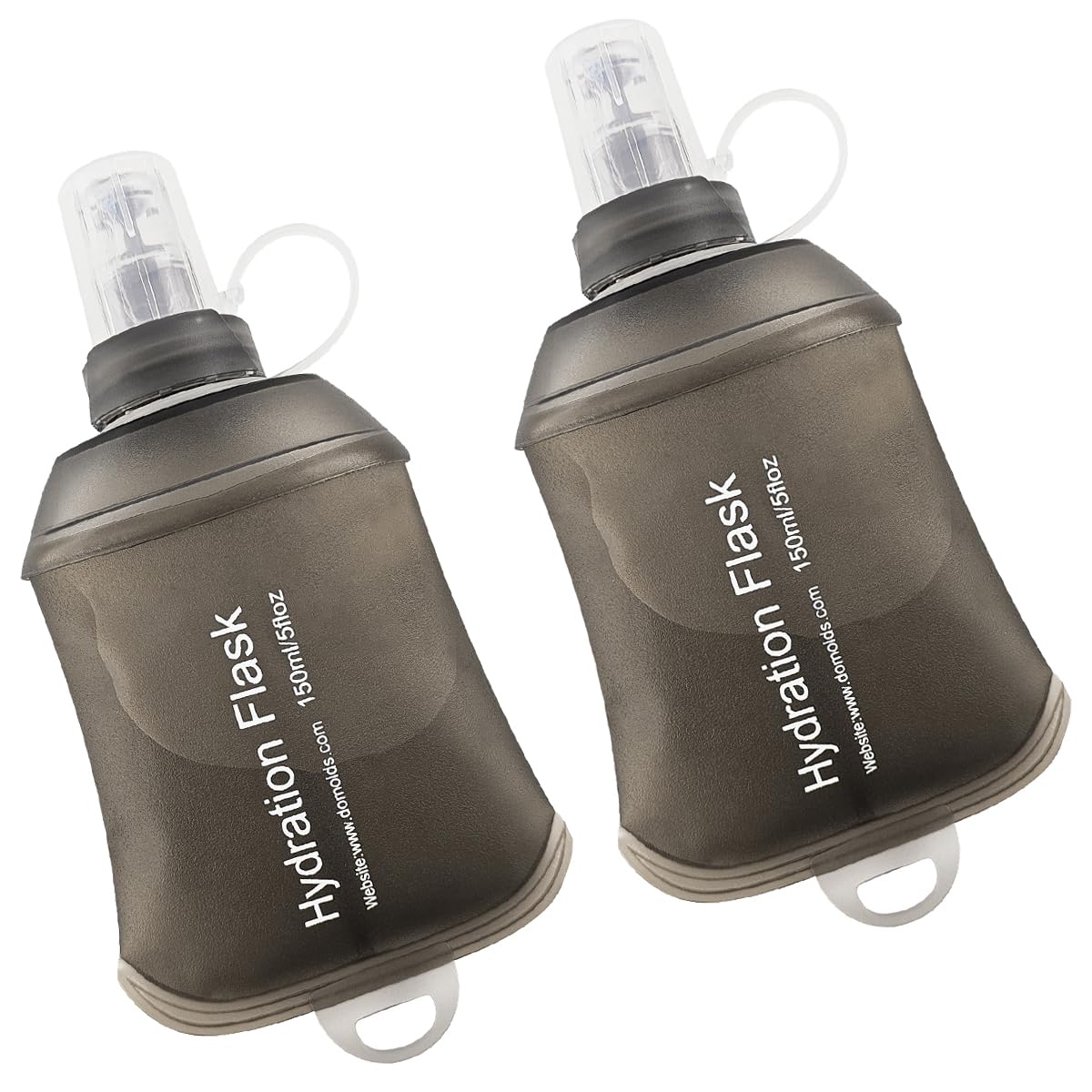 WILDREEDS 500ml Soft Flask, TPU Collapsible Soft Water Bottle for Hydration Pack, Running Vest, Folding Water Bottle for Hiking Cycling Climbing-1Pcs, White