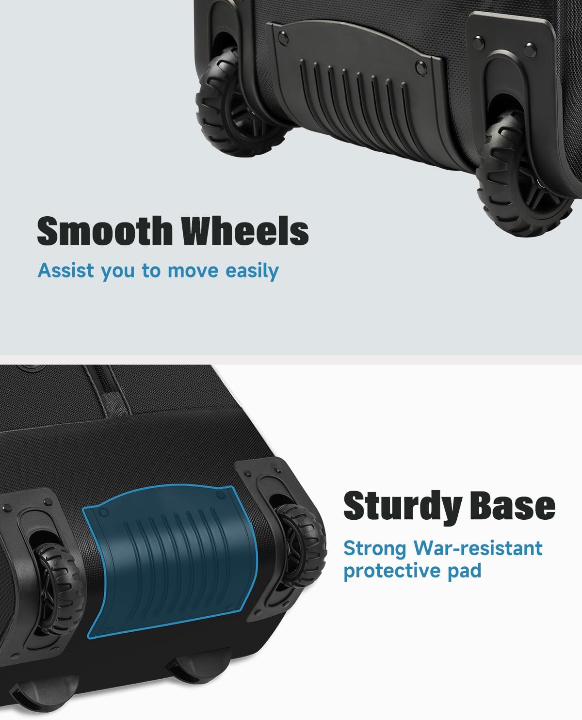 findway Golf Travel Bags, Golf Bag Travel Case for Airlines with Wheels, 1680D Heavy Duty Oxford and ABS Hard Case Top, Lightweight and Foldable