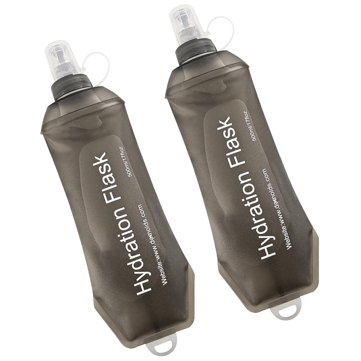 WILDREEDS 500ml Soft Flask, TPU Collapsible Soft Water Bottle for Hydration Pack, Running Vest, Folding Water Bottle for Hiking Cycling Climbing-1Pcs, White