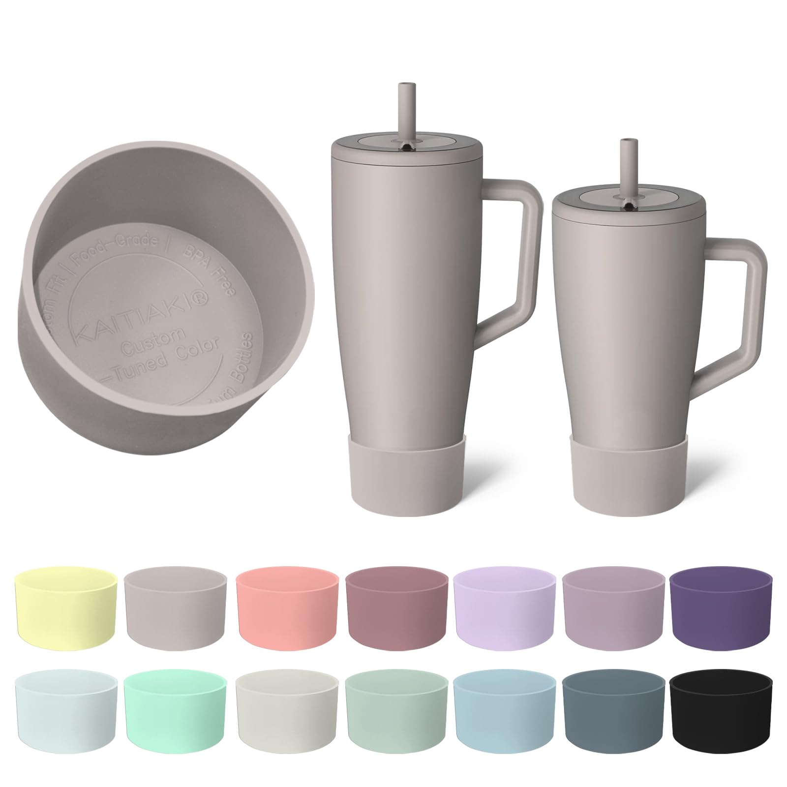 Silicone Boot Compatible with Brumate Era 40 oz 30 oz Tumbler, Anti-Slip Bottom Sleeve Cover Bumper, Scratch-Resistant Protective Accessories, BPA-Free (Dark Aura)