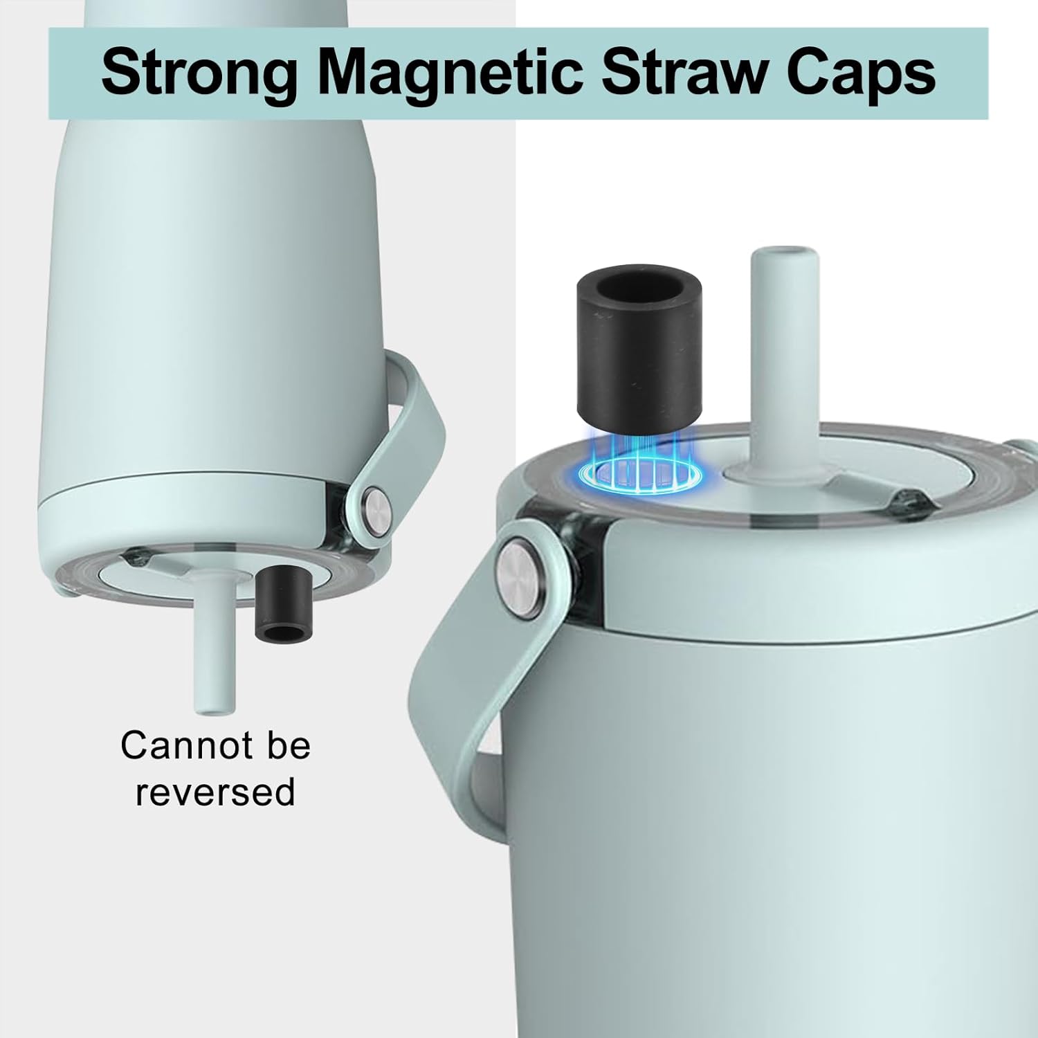 4PCS Magnetic Straw Cap, Silicone Magnetic Straw Cover Compatible with Brümate All Era and Resa Tumblers, Straw Accessories Ideal for Commuters, Athletes, Students, Gym and Office