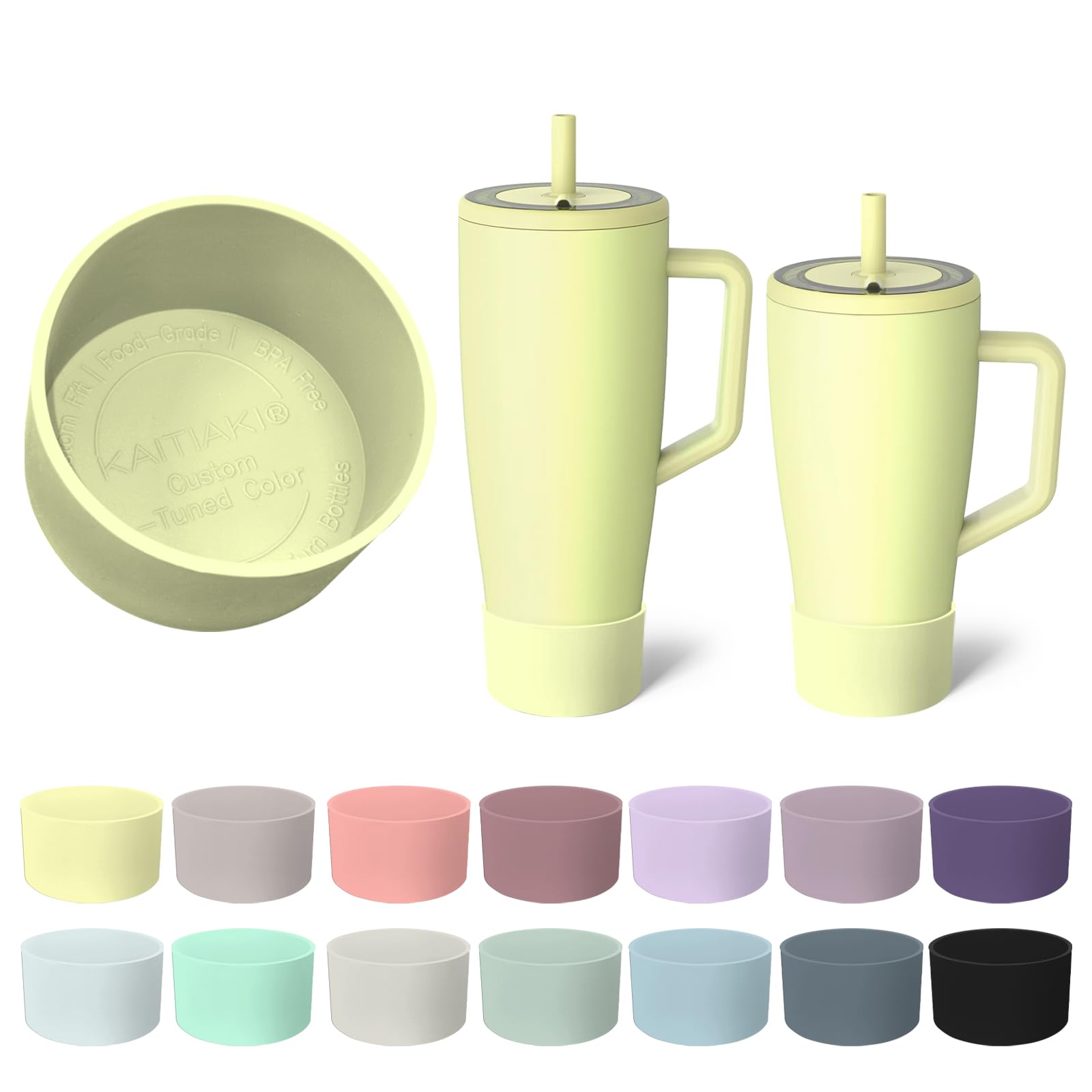 Silicone Boot Compatible with Brumate Era 40 oz 30 oz Tumbler, Anti-Slip Bottom Sleeve Cover Bumper, Scratch-Resistant Protective Accessories, BPA-Free (Dark Aura)