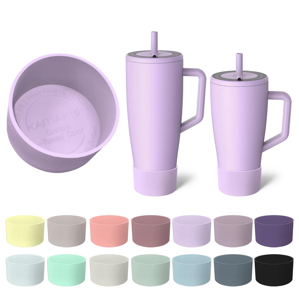 Silicone Boot Compatible with Brumate Era 40 oz 30 oz Tumbler, Anti-Slip Bottom Sleeve Cover Bumper, Scratch-Resistant Protective Accessories, BPA-Free (Dark Aura)