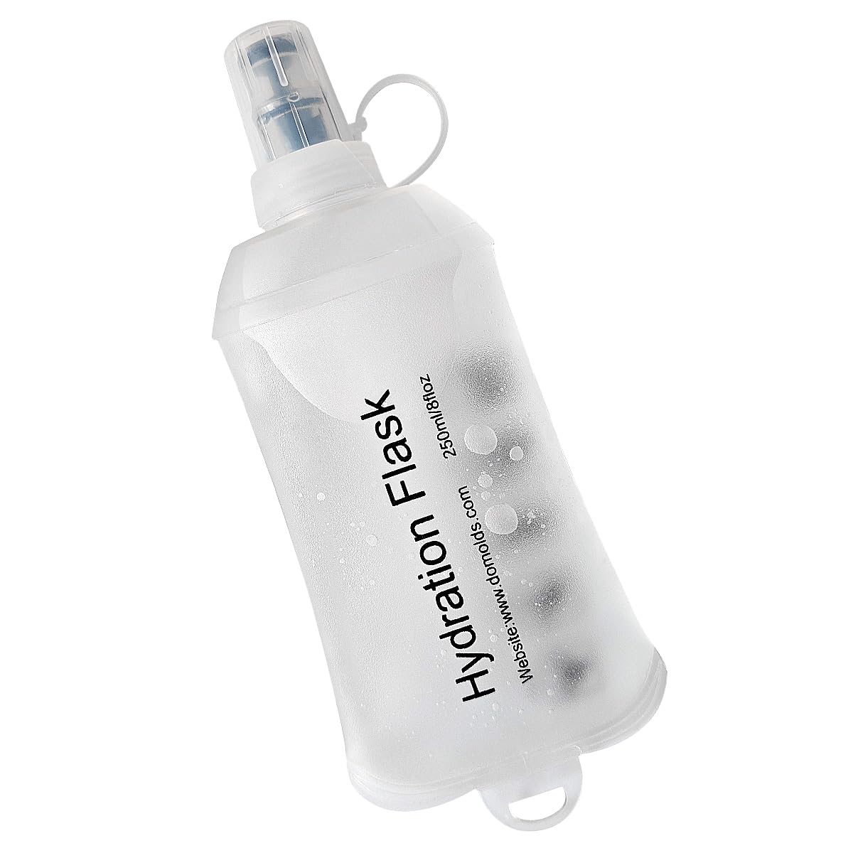 WILDREEDS 500ml Soft Flask, TPU Collapsible Soft Water Bottle for Hydration Pack, Running Vest, Folding Water Bottle for Hiking Cycling Climbing-1Pcs, White