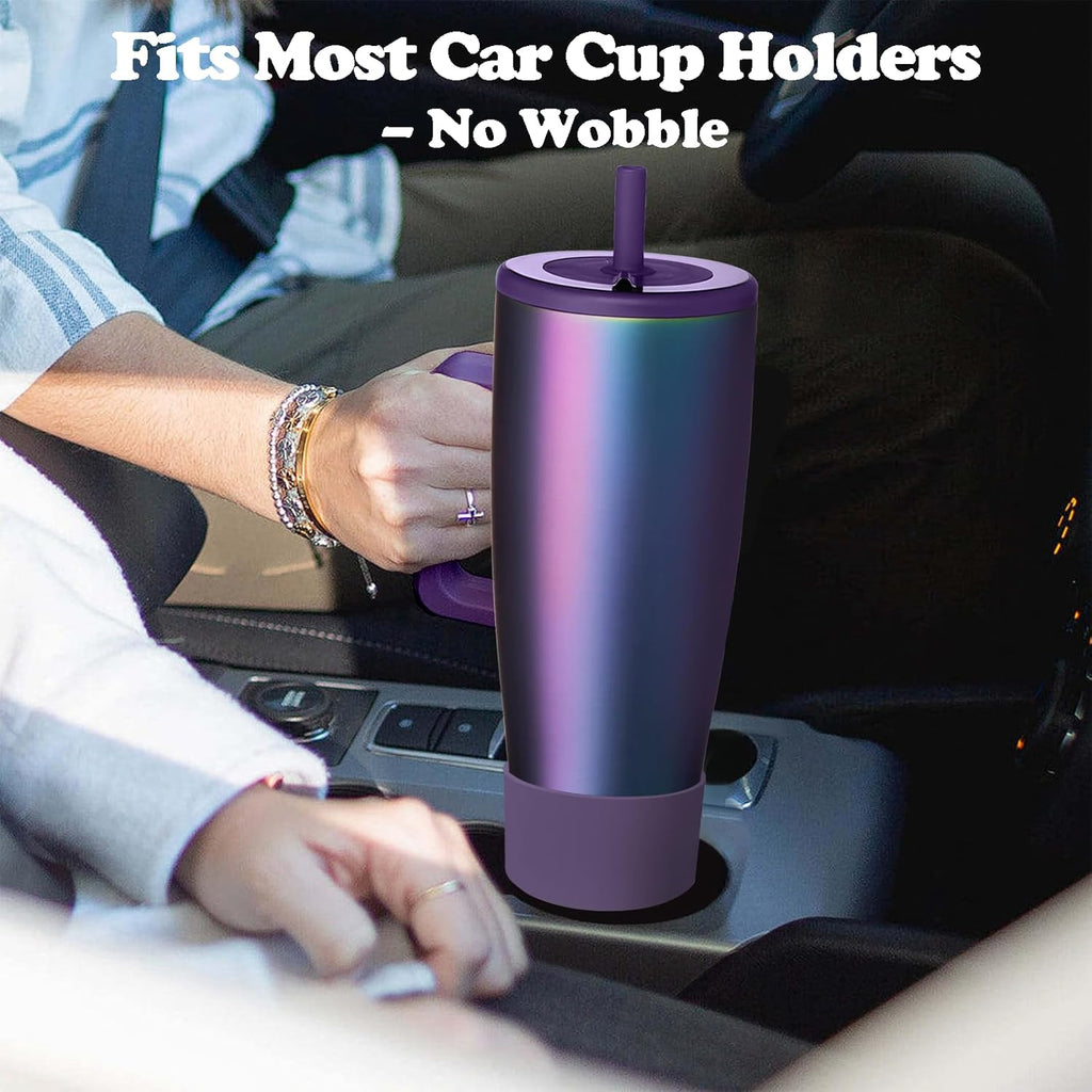 Silicone Boot Compatible with Brumate Era 40 oz 30 oz Tumbler, Anti-Slip Bottom Sleeve Cover Bumper, Scratch-Resistant Protective Accessories, BPA-Free (Dark Aura)