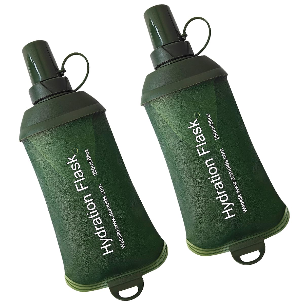 WILDREEDS 500ml Soft Flask, TPU Collapsible Soft Water Bottle for Hydration Pack, Running Vest, Folding Water Bottle for Hiking Cycling Climbing-1Pcs, White