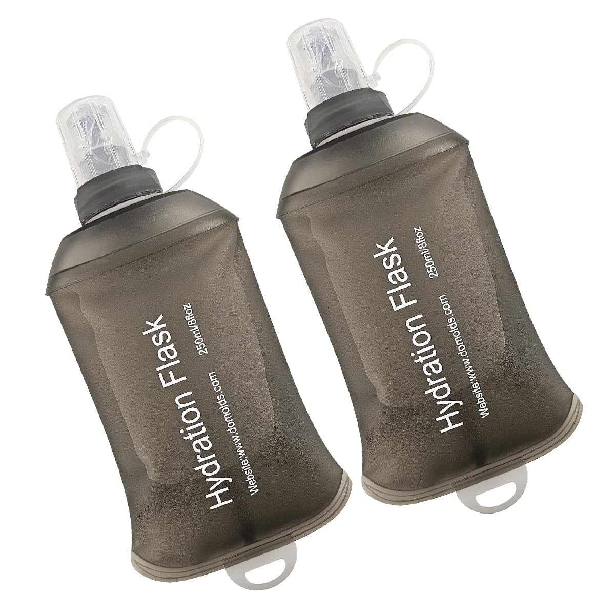 WILDREEDS 500ml Soft Flask, TPU Collapsible Soft Water Bottle for Hydration Pack, Running Vest, Folding Water Bottle for Hiking Cycling Climbing-1Pcs, White