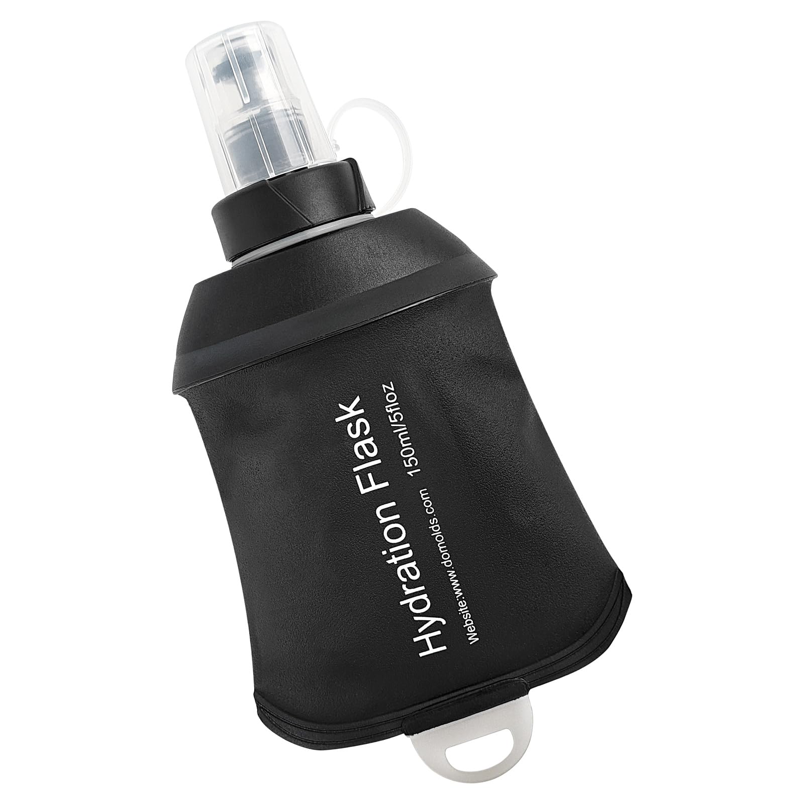 WILDREEDS 500ml Soft Flask, TPU Collapsible Soft Water Bottle for Hydration Pack, Running Vest, Folding Water Bottle for Hiking Cycling Climbing-1Pcs, White