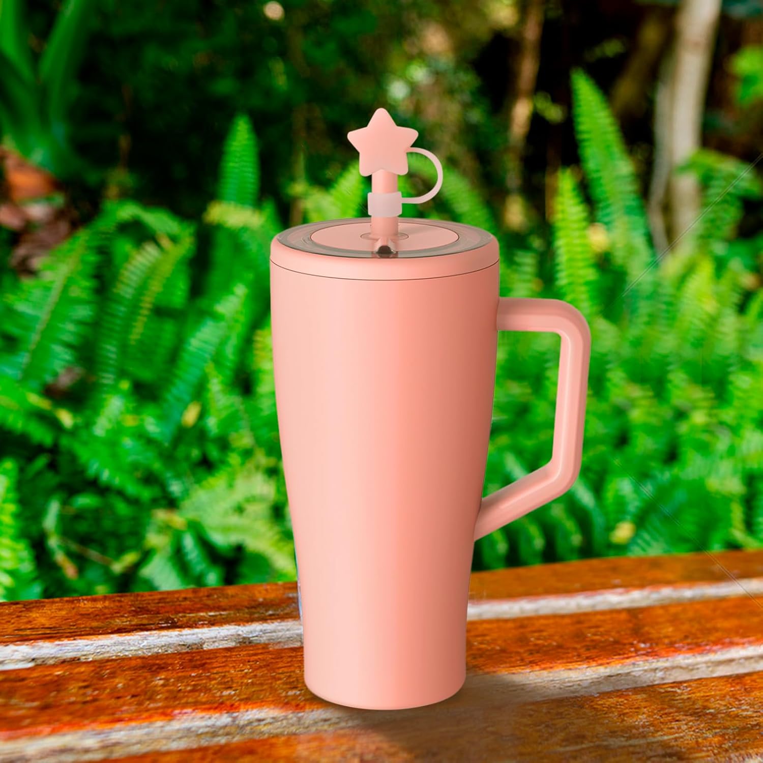 Straw Compatible With Brumate 30oz & 40oz, Adjustable Silicone Era Straw Cover, 6PCS Colorful Straws (Star)