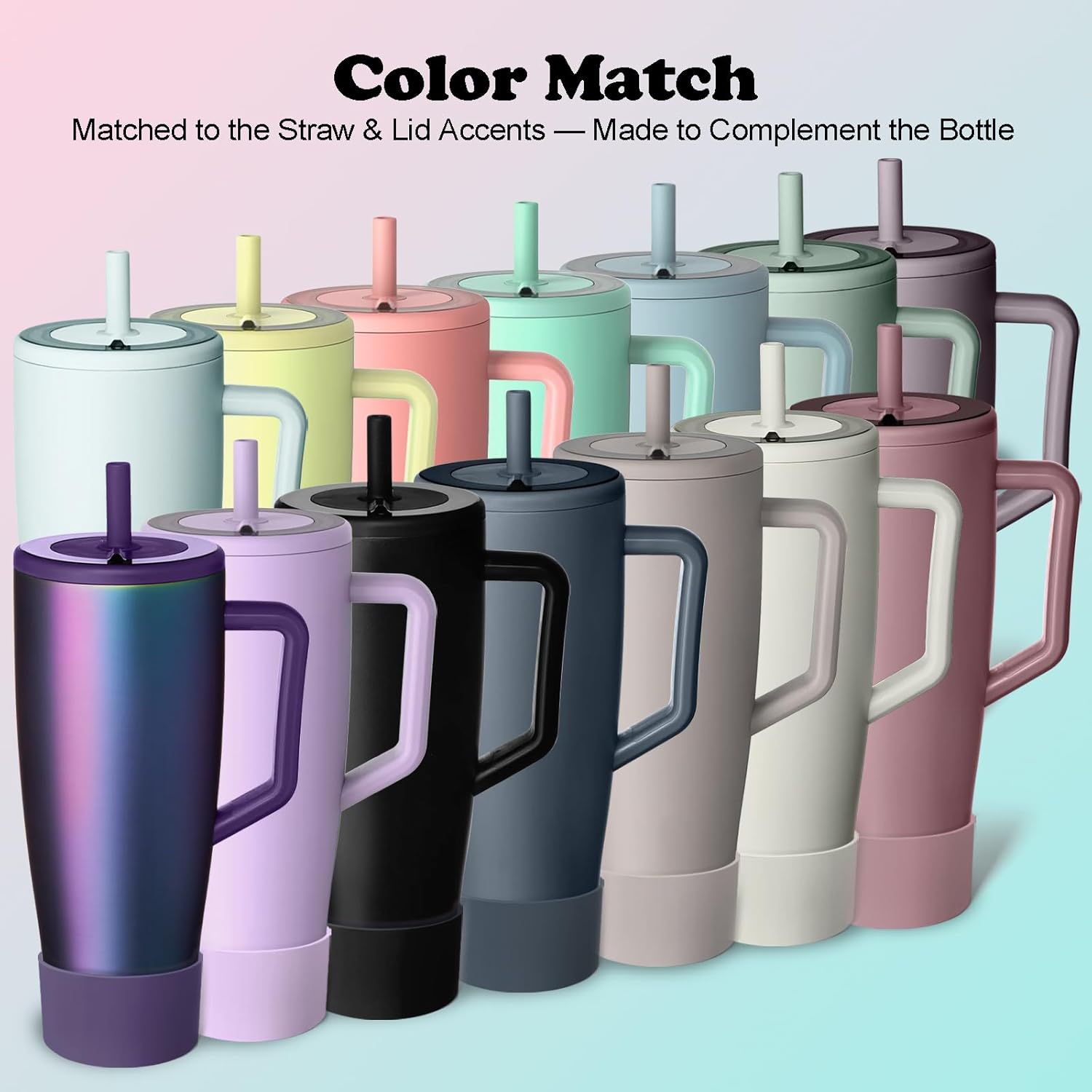 Silicone Boot Compatible with Brumate Era 40 oz 30 oz Tumbler, Anti-Slip Bottom Sleeve Cover Bumper, Scratch-Resistant Protective Accessories, BPA-Free (Dark Aura)