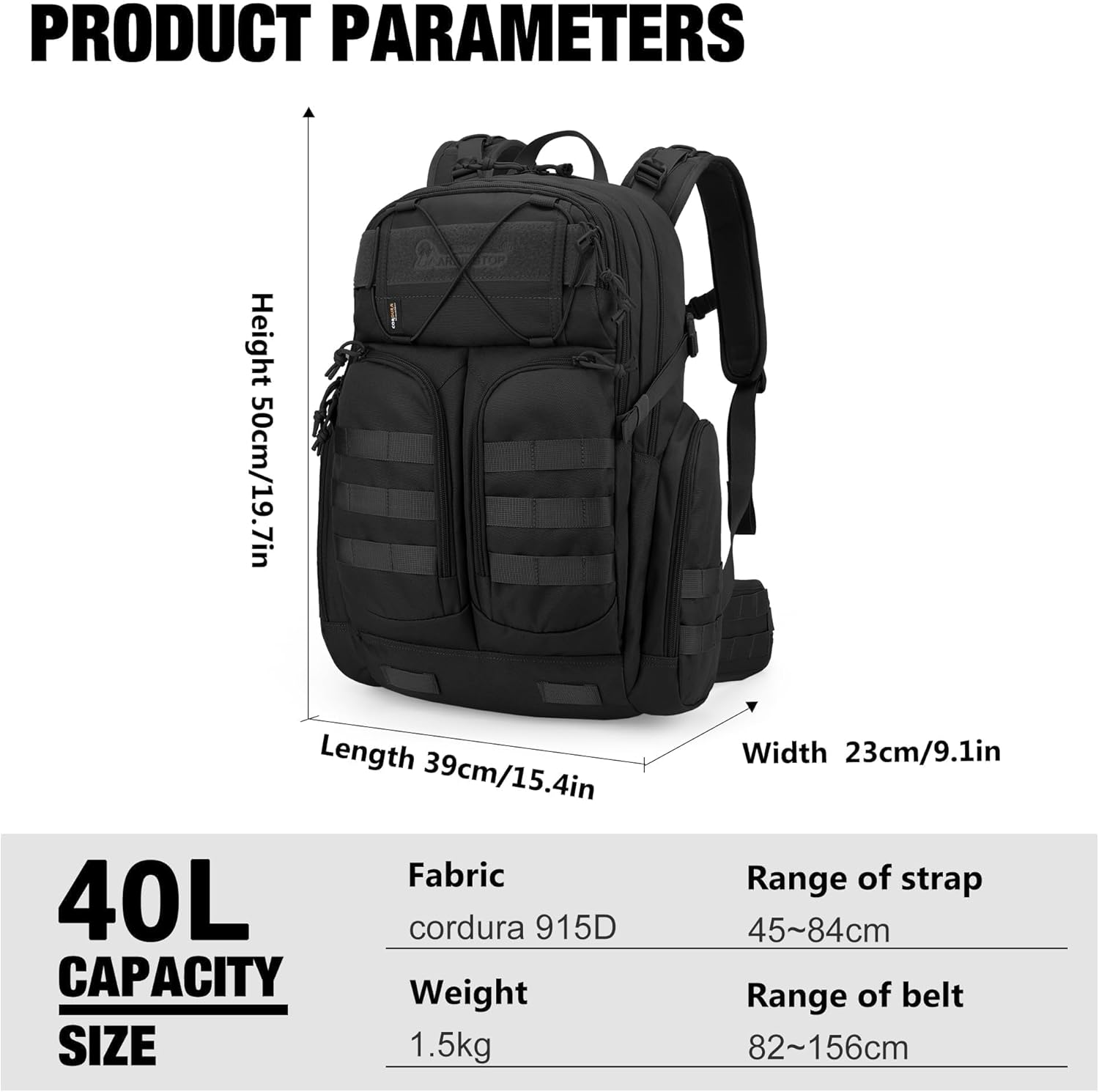 Mardingtop 40L Molle Tactical Backpack,Military backpack for Men, Cordura Backpack for Hiking,Camping,Hunting