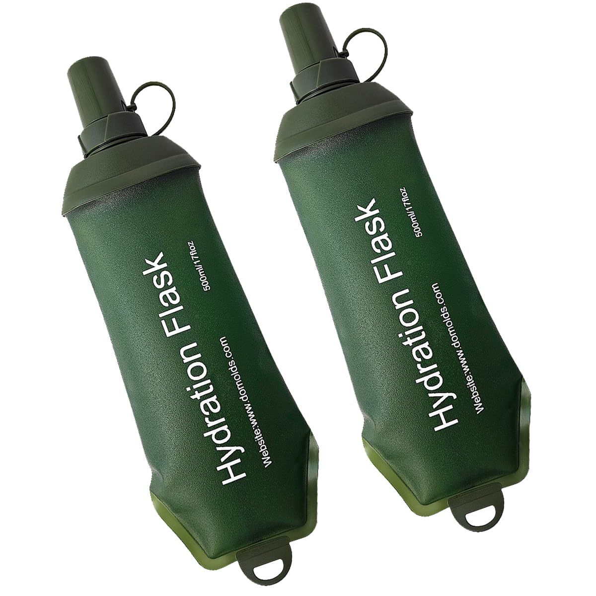 WILDREEDS 500ml Soft Flask, TPU Collapsible Soft Water Bottle for Hydration Pack, Running Vest, Folding Water Bottle for Hiking Cycling Climbing-1Pcs, White