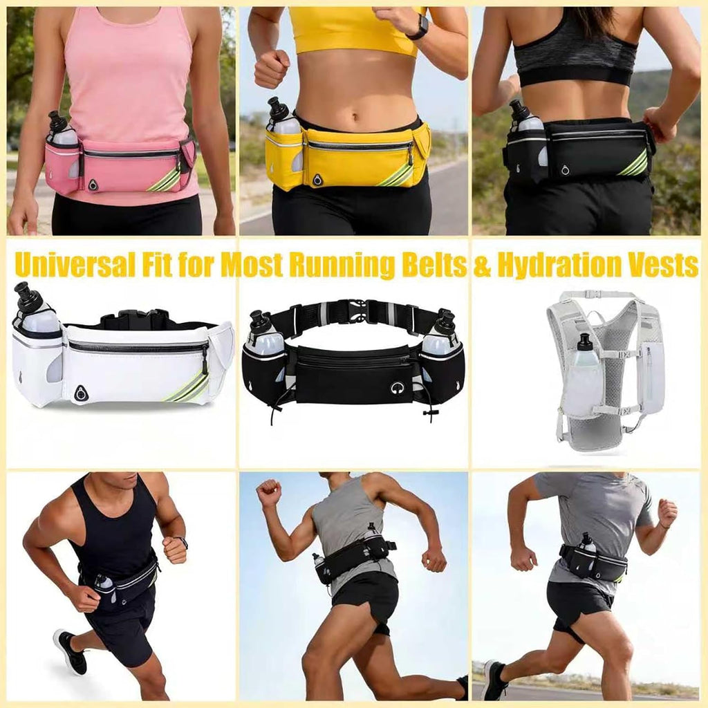 2x10oz BPA-Free Water Bottles for the Running Hydration Belt, Fuel Belts Replacement Bottle Set for Marathon Walking Hiking Cycling Trail Skiing（2 Pack）