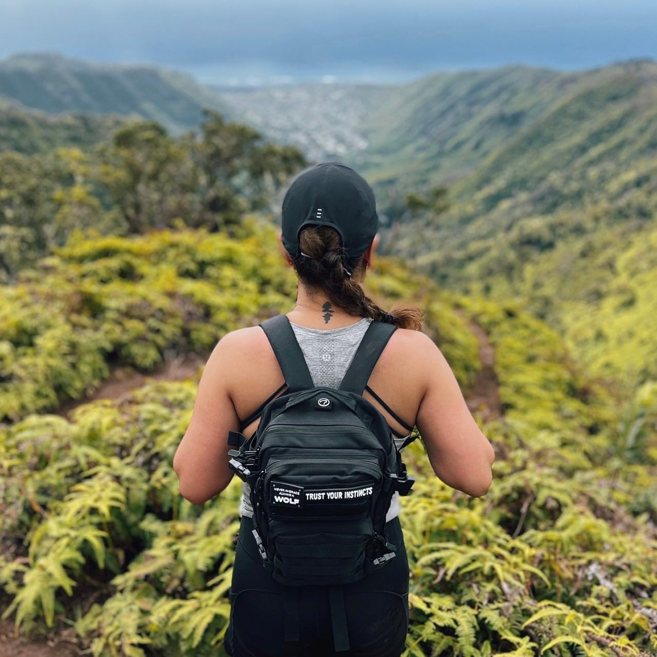 WOLFpak 9L Mini Tactical Backpack (Alpha Black) | Compact, Small Everyday Carry Bag for Gym, School, Travel | Durable, Water-Resistant Daypack with Molle System and Patch Panel