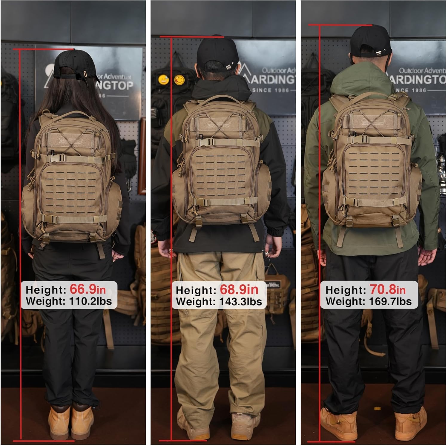 Mardingtop 35L Molle Tactical Military Backpack for Men，Cordura Backpack for Hiking,Camping,Survival
